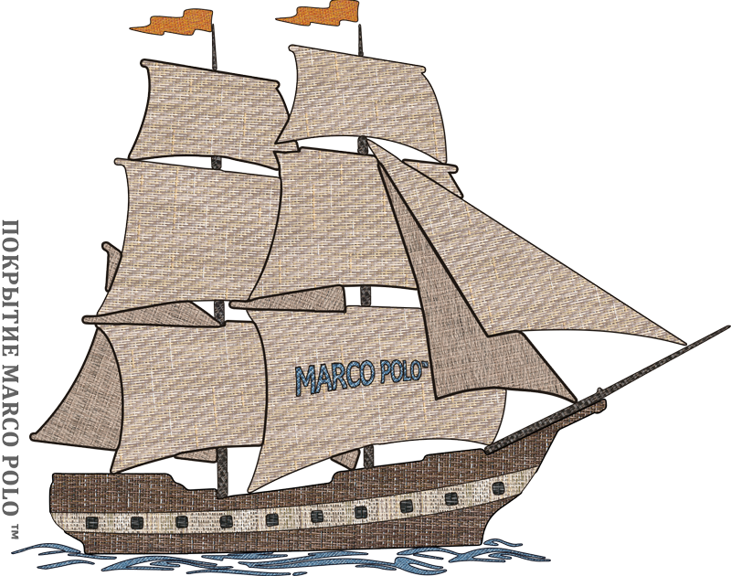 Корабль из плетеного винилового покрытия Marco Polo